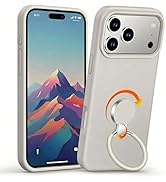 XYZ Silicone Case for iPhone 17 Pro, [2-Way Ring Stand] [Soft Anti-Scratch Microfiber Lining] Sh...