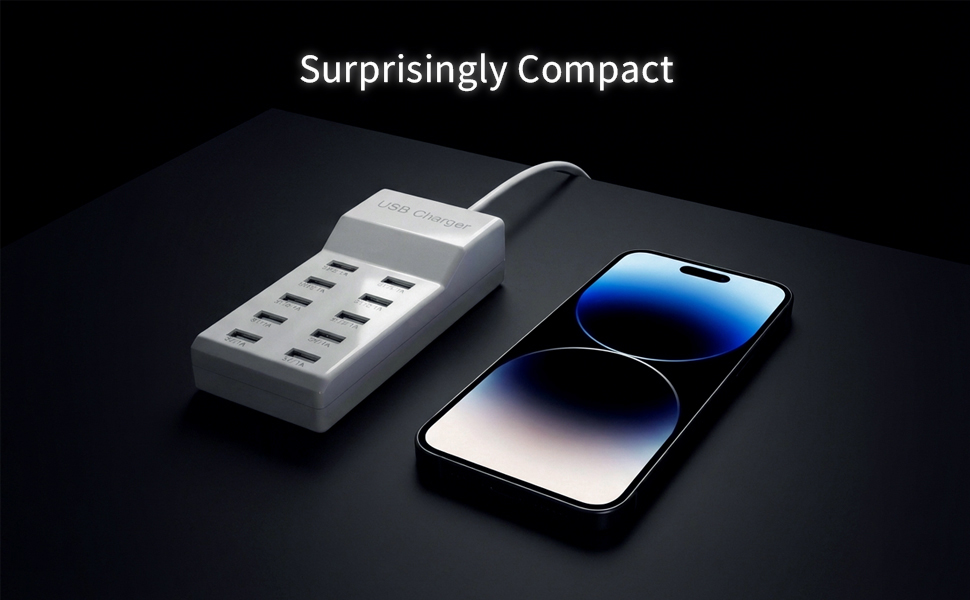 Ultra mini compact travel charger for cruise ship essentials portable USB hub 0.41lb weight