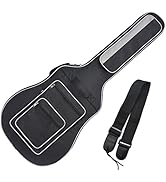 Tosnail 41 Inch Full Size Padded Acoustic Guitar Gig Bag with Backpack Shoulder Strap, 2 Carry Ha...