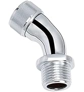 NearMoon Shower Elbow Adapter for Shower Head, Solid Brass 45°G1/2 Male to Female Shower Arm Exte...