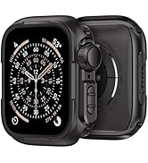 BXUXOHS Metal Case for Apple Watch 46mm Cover,Rugged Protective Bumper +Metal Crown +PC Back Cove...