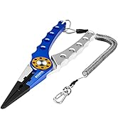 Booms Fishing X1 Aluminum Fishing Pliers Saltwater, Surf Fishing Tackle Kit, Fishing Multitool Ho...