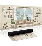 Kawaii Cat Mouse Pad Large Desk Mat Extended Keyboard Mouse Pad Cute Mousepad with Non-Slip Base ...