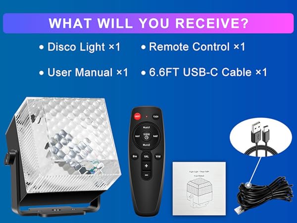 2 in 1 Disco Ball Effect and Night Light