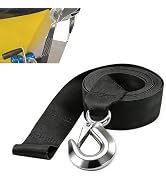 Foelony 2" x 20ft Trailer Boat Winch Strap with Hook, Nylon Solid Upgrade Winch Strap for Cargo B...