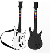 NBCP 2 PACK Guitar Hero Controller PC, Wireless PlayStation 3 PS3 /PC Guitar Hero Guitar with Dongle