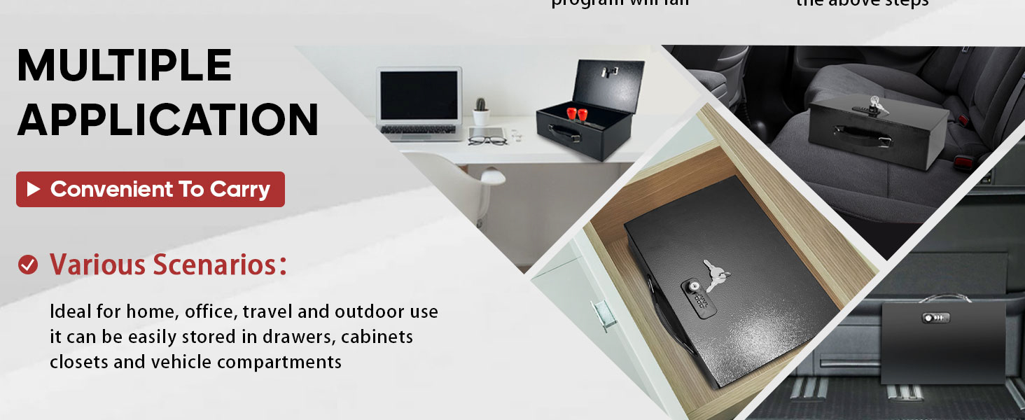 The portable safe box fireproof waterproof with the upgraded metal coating enhances durability.