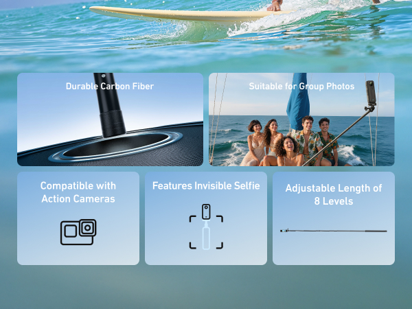 waterproof selfie stick