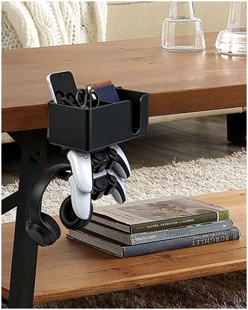 5-In-1 Controller Holder &amp;amp; Headset Hanger with Storage Box