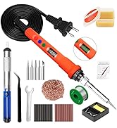 Soldering Iron Kit, 60W-120W LED Digital Soldering Kit, 110V-230V Solder Iron Welding Tools with ...