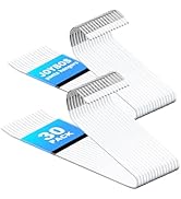 JOYBOS 30 Pack Pants Hangers Space Saving, Open Ended Hangers for Pants, Scarf Organizer Hanger f...