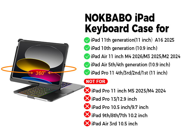 ipad 10th generation case with keyboard keyboard for ipad 10th generation ipad air 11 inch keyboard 