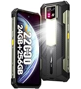 Ulefone Armor 24 22000mAh Mega Battery Unlocked Rugged Phone, Camping Light, 24GB RAM +256GB ROM,...