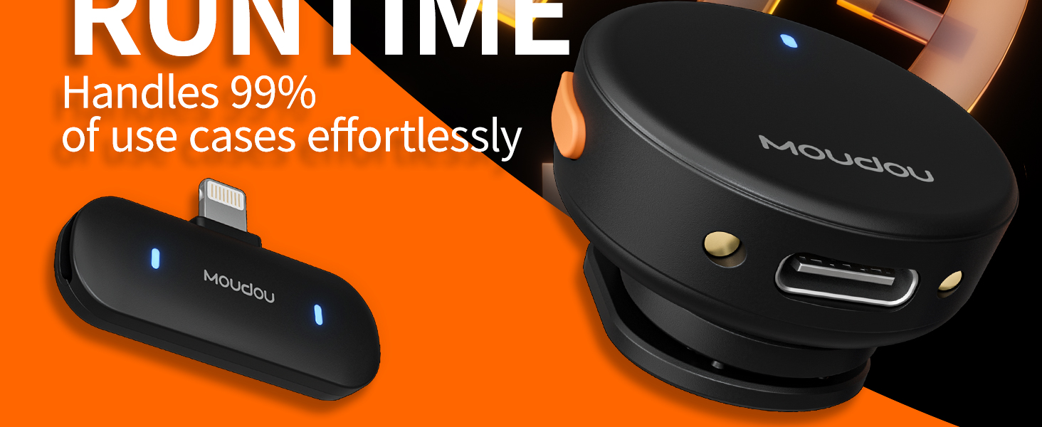 7hrs Mini Wireless Lavalier Microphone for iPhone iPad Android PC