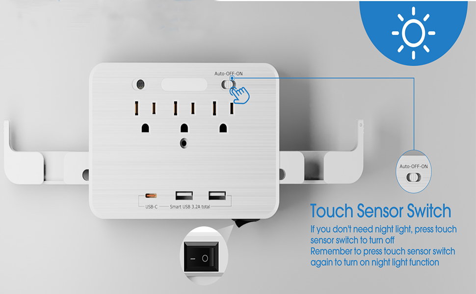 usb wall outlet multi plug outlet surge protector night light usb night light night light outlet