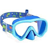 Vvinca Kids Swim Goggles with Nose Cover &amp; Fabric Strap - Anti-Fog/UV Waterproof Swimming Goggles...