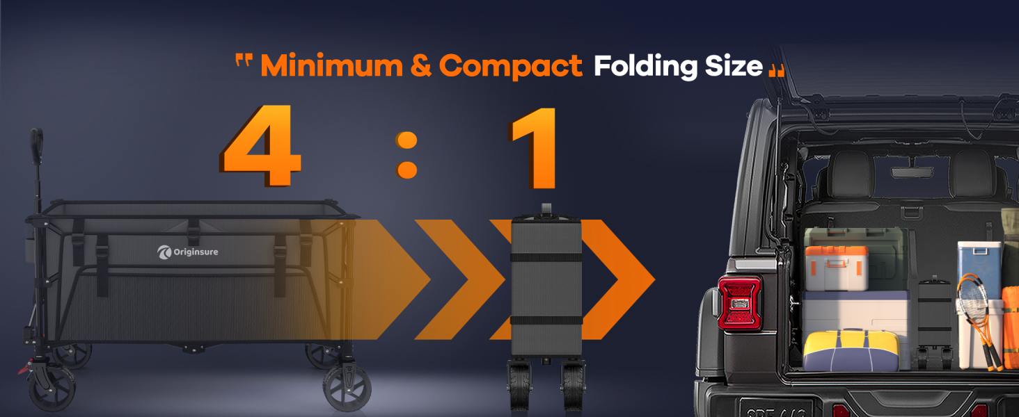 small size easy to fold up and place in the car
