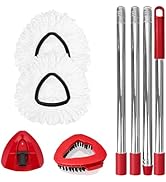 Spin Mop Replacement Set for O-Ceda EasyWring 1-Tank System, Includes 2 Mop Head Replacement, 1 M...