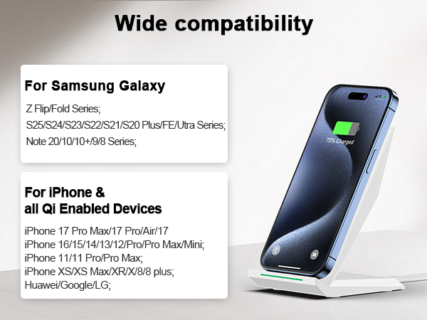 fast wireless charger for samsung s24