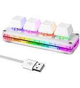 Ecarke Mini 4-Key Keypad Mechanical Gaming Keyboard,Can Self Programming Macro,with 1.5m USB-C Da...