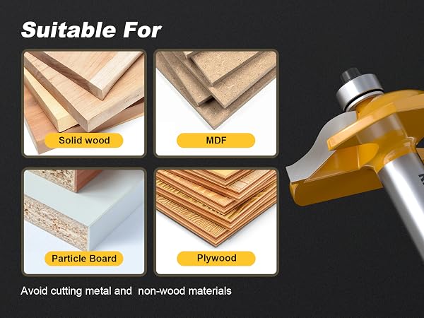 REKCKUL Professional 3PCS Ogee Style Rail and Stile Router Bit Set