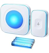 Wireless Doorbell Battery Operated Flashing Wireless Doorbells for Home 1200FT Doorbell chime wit...