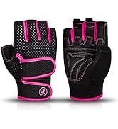 MOREOK Workout Gloves Gym Gloves for Men/Women, [3MM Gel Pad] [3/4 Finger] Weight Lifting Gloves ...