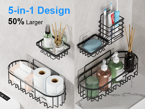 large shower caddy shelves