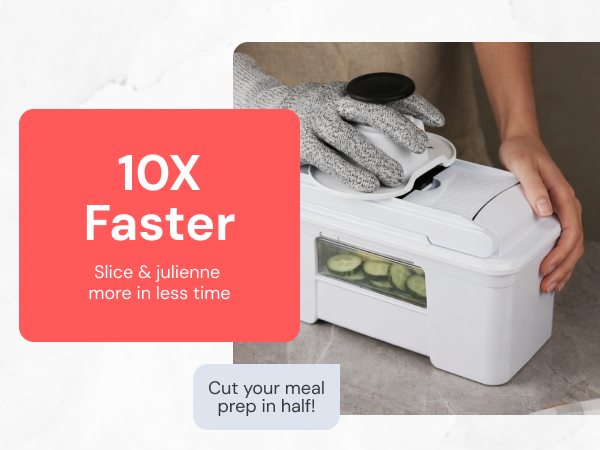 Faster meal prep with Fullstar 8 in 1 Chopper and Mandoline Slicer