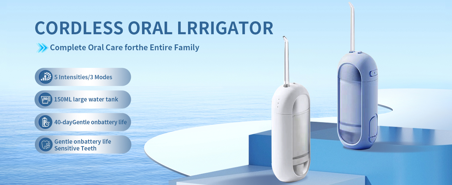Cordless Oral lrrigator Complete Oral Care forthe Entire Family