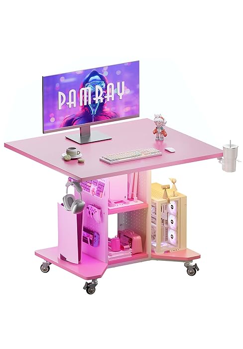 pink desk