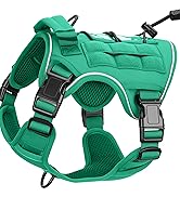 Heavy-Duty Tactical Dog Harness for Large Dogs, No Pull Adjustable Reflective Pet Vest with Molle...