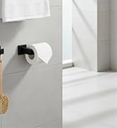 Bexarion 5 Pieces Matte Black Bathroom Hardware Accessories Set, 23.6 Inch Stainless Steel Towel ...