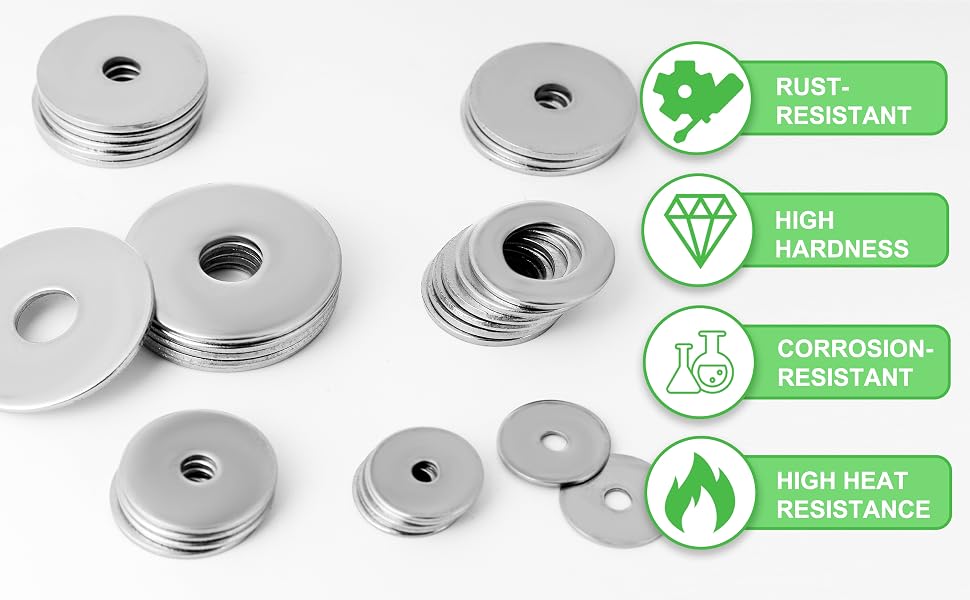 these washers offer strong corrosion resistance and high hardness for long-lasting performance.