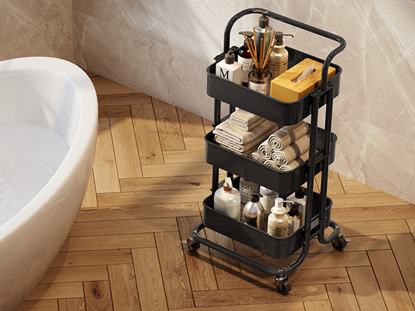 Pipishell 3 Tier Rolling Cart