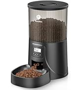 PETULTRA Automatic Cat Feeders, Timed Dog Feeder 4L Programmable Control 1-6 Meals Pet Dry Food D...