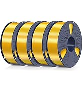 3D Printer Silk Filament, SUNLU Shiny Silk PLA Filament 1.75mm, Smooth Silky Surface, Great Easy ...