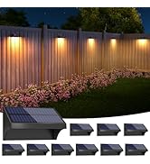 NIORSUN Outdoor Fence Lights, Fence Solar Lights with Warm White/Cool White/RGB Mode, Bigger Size...