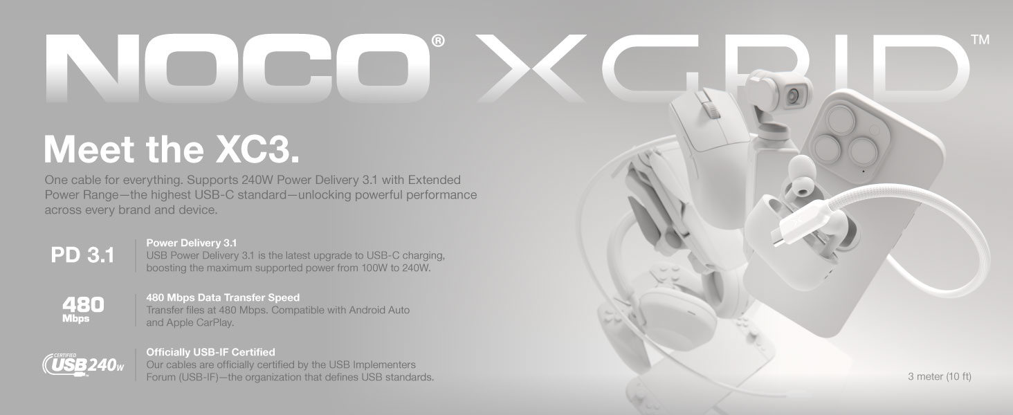 240W USB C charging cable - one cable for everything - based on the highest USB-C standards