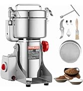 VEVOR 1000g Electric Grain Mill Grinder, High Speed 3000W Commercial Spice Grinders, Stainless St...