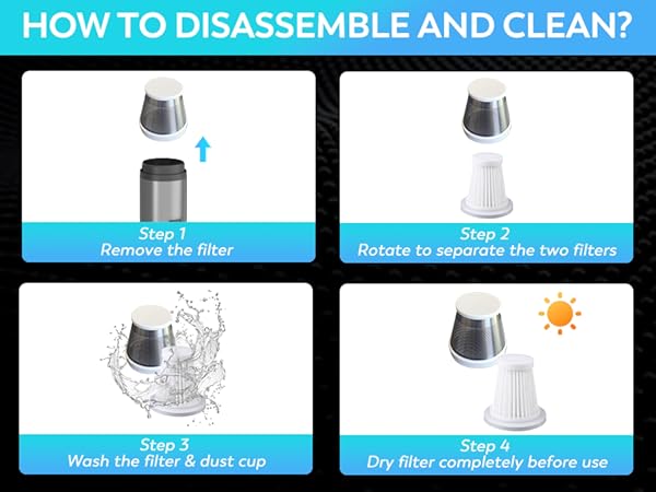 KedeeSparkle Cordless Car Vacuum Cleaner