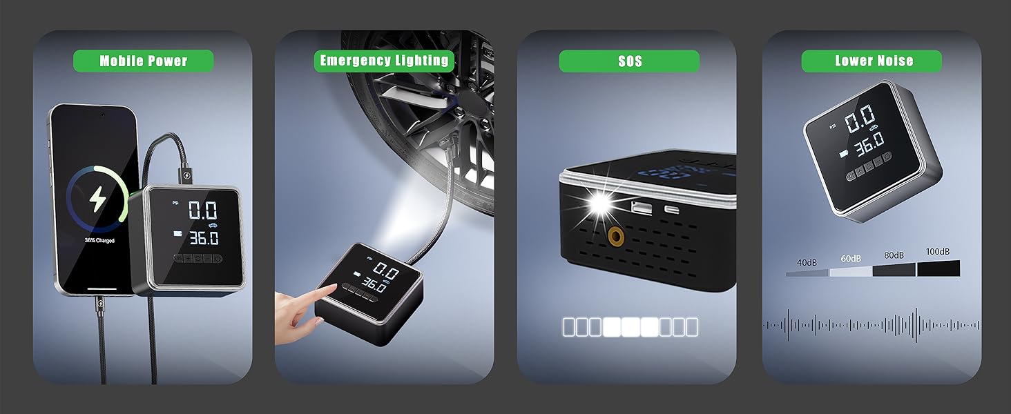 portable tire inflator for car