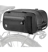 WOTOW Bike Rear Rack Pannier Bag, 26L Large Capacity Expandable Bicycle Trunk Bag with Double Sid...