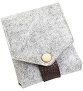 FOMIYES Felt Makeup Lipstick Case Holder Mini Bag Travel Cosmetic Pouch Organizer with Mirror for...