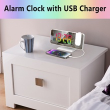 Projection Alarm Clock with USB Charger