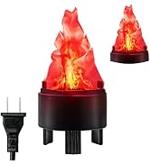 3D Artificial Fake Fire Flames - 110V LED Effect Light Electric Fake Campfire Lamp, Realistic Sim...