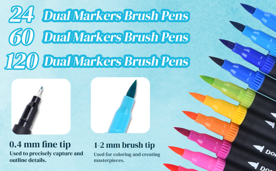 Fine &amp;amp; Brush Tips for Adult Coloring Books