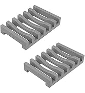 2Pcs Soap Dish Holder, Non-Slip Bathroom Accessories Silicone Soap Case Saver, Sink Deck Bathtub ...