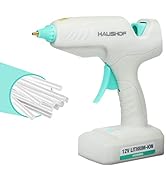 HAUSHOF Cordless Hot Glue Gun with 20pcs Full Size Glue Sticks, 60W, Fast Preheating &amp; High Temp,...