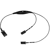 TruVoice Supervisor Training Y Cable with Switchable Mute - Connects and Compatible with All Plan...